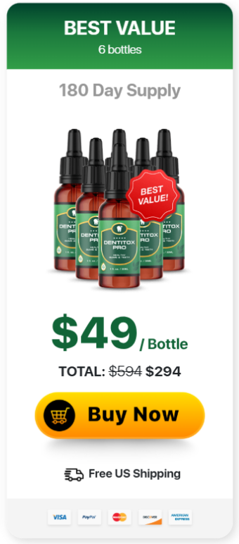 Dentitox Pro review bottle image for teeth and gum health